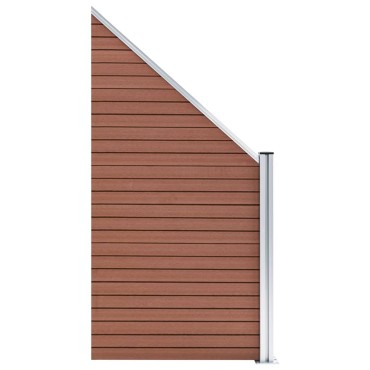 vidaXL Πάνελ Περίφραξης Καφέ 105x(105-180)cm από WPC