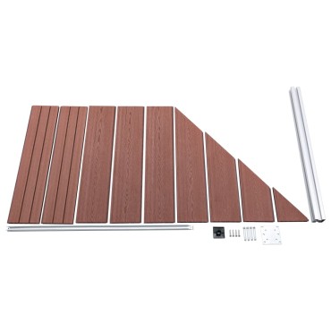vidaXL Πάνελ Περίφραξης Καφέ 105x(105-180)cm από WPC