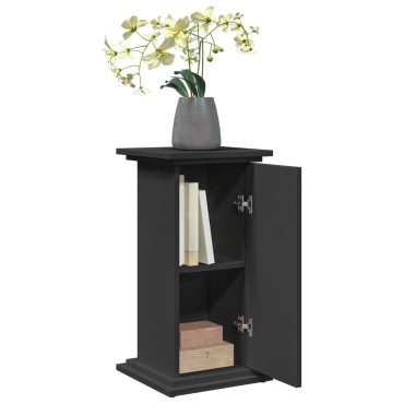 vidaXL Βάση Οθόνης με Αποθ. Μαύρο 31x30x60 εκ. Επεξεργασμένο Ξύλο