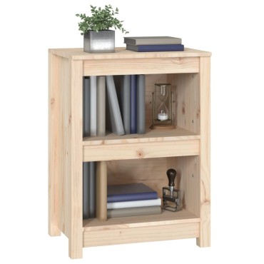 vidaXL Βιβλιοθήκη 50x35x68cm από Μασίφ Ξύλο Πεύκου 1 τεμ.