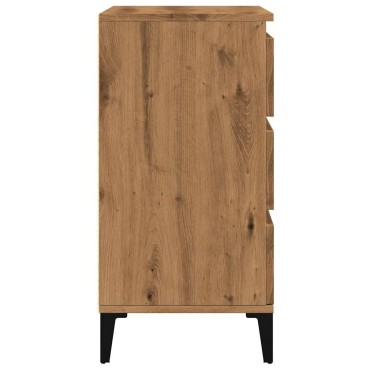 vidaXL Μπουφές Τεχνίτης Δρυς 60x35x70cm από Επεξεργασμένο Ξύλο 1 τεμ.