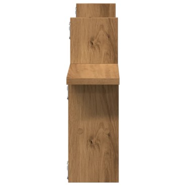 vidaXL Ραφιέρες Τοίχου 2 τεμ. Αρτισιανή Δρυς 38x12x38cm Επεξ. Ξύλο