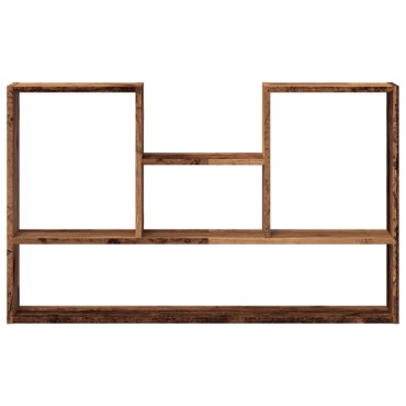 vidaXL Ραφιέρα Τοίχου Όψη Παλαιού Ξύλου 99x15x60cm από Επεξ. Ξύλο 1 τεμ.