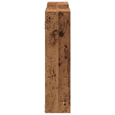 vidaXL Ραφιέρα Τοίχου Όψη Παλαιού Ξύλου 99x15x60cm από Επεξ. Ξύλο 1 τεμ.