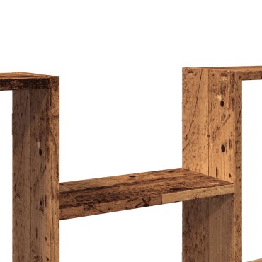 vidaXL Ραφιέρα Τοίχου Όψη Παλαιού Ξύλου 99x15x60cm από Επεξ. Ξύλο 1 τεμ.