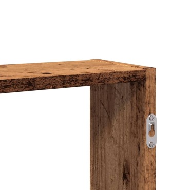 vidaXL Ραφιέρα Τοίχου Όψη Παλαιού Ξύλου 99x15x60cm από Επεξ. Ξύλο 1 τεμ.