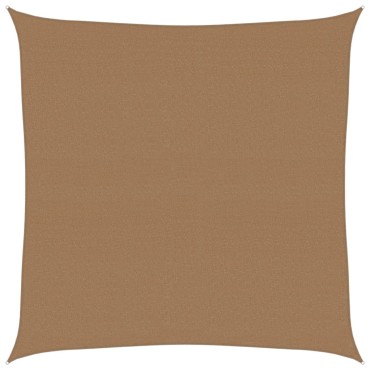 vidaXL Πανί Σκίασης Taupe 5 x 5 μ. από HDPE 160 γρ./μ²