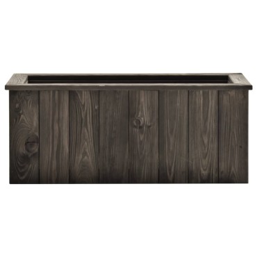 vidaXL Ζαρντινιέρα Υπερυψωμένη Σκ. Γκρι 74x32x30 εκ. Μασίφ Ξύλο Πεύκου