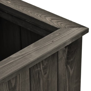 vidaXL Ζαρντινιέρα Υπερυψωμένη Σκ. Γκρι 74x32x30 εκ. Μασίφ Ξύλο Πεύκου