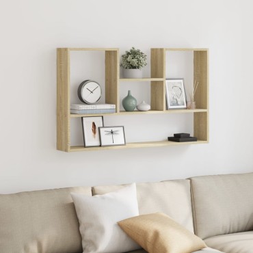 vidaXL Ραφιέρα Τοίχου Sonoma Δρυς 99x15x60cm από Επεξεργασμένο Ξύλο 1 τεμ.