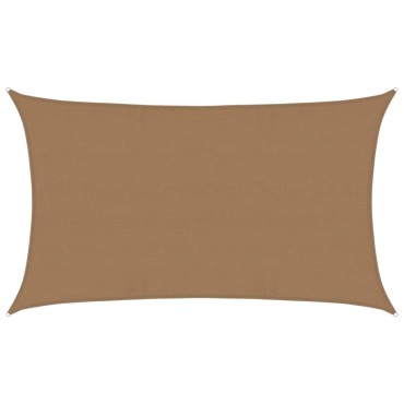 vidaXL Πανί Σκίασης Taupe 5 x 8 μ. από HDPE 160 γρ/μ²