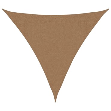 vidaXL Πανί Σκίασης Taupe 3,6 x 3,6 x 3,6 μ. από HDPE 160 γρ./μ²