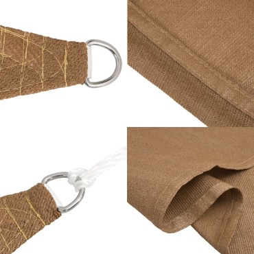 vidaXL Πανί Σκίασης Taupe 6 x 6 x 6 μ. από HDPE 160 γρ./μ²