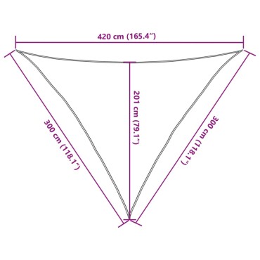 vidaXL Πανί Σκίασης Taupe 3 x 3 x 4,2 μ. από HDPE 160 γρ/μ²
