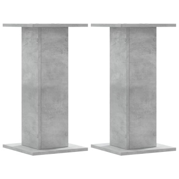 vidaXL Βάσεις Ηχείων 2 Τεμ. Γκρι Σκυρ. 30x30x60 εκ. Επεξ. Ξύλο