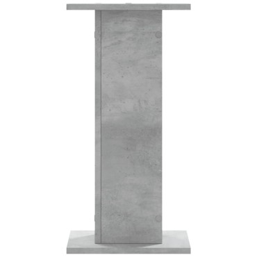 vidaXL Βάσεις Φυτών 2 τεμ. Γκρι Σκυρ. 30x30x60 εκ. Επεξεργασμένο Ξύλο