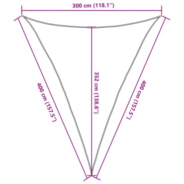 vidaXL Πανί Σκίασης Taupe 3 x 4 x 4 μ. από HDPE 160 γρ./μ²