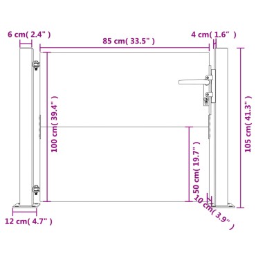 vidaXL Πύλη Κήπου 105 x 105 εκ. από Ατσάλι Corten