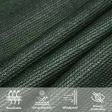 vidaXL Πανί Σκίασης Σκούρο Πράσινο 3 x 3 x 4,2 μ. από HDPE 160 γρ./μ²