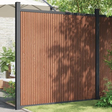 vidaXL Πάνελ Περίφραξης Καφέ 173x186cm από WPC