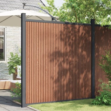 vidaXL Πάνελ Περίφραξης Καφέ 173x186cm από WPC
