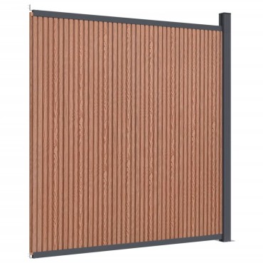 vidaXL Πάνελ Περίφραξης Καφέ 173x186cm από WPC