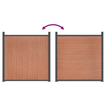 vidaXL Πάνελ Περίφραξης Καφέ 173x186cm από WPC