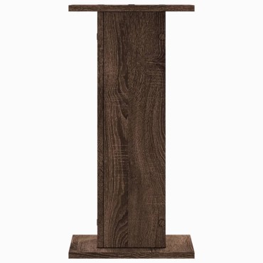 vidaXL Βάσεις Φυτών 2 Τεμ. Καφέ Δρυς 30x30x60 εκ. Επεξεργασμένο Ξύλο