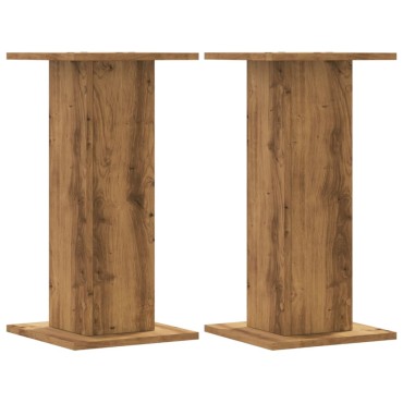 vidaXL Βάσεις Φυτών 2 τεμ. Αρτισιανή Δρυς 30x30x60 εκ. Επεξ. Ξύλο