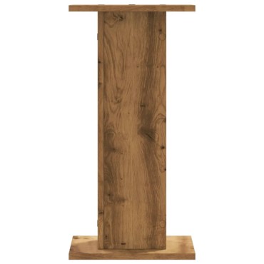 vidaXL Βάσεις Φυτών 2 τεμ. Αρτισιανή Δρυς 30x30x60 εκ. Επεξ. Ξύλο