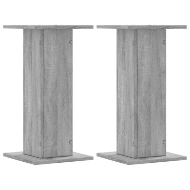 vidaXL Βάσεις Ηχείων 2 Τεμ. Γκρι Sonoma 30x30x60εκ. Επεξεργασμένο Ξύλο