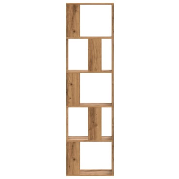 vidaXL Βιβλιοθήκη 5 Επιπέδων Δρυς 45x23,5x162,5cm Επεξεργ. Ξύλο 1 τεμ.
