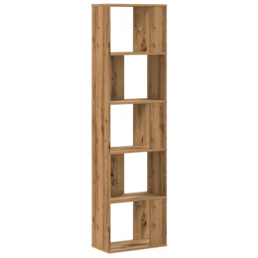 vidaXL Βιβλιοθήκη 5 Επιπέδων Δρυς 45x23,5x162,5cm Επεξεργ. Ξύλο 1 τεμ.