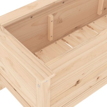 vidaXL Ζαρντινιέρα Υπερυψωμένη 119,5x40x39 εκ. από Μασίφ Ξύλο Πεύκου