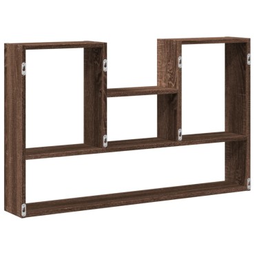 vidaXL Ραφιέρα Τοίχου Καφέ Δρυς 99x15x60cm Επεξεργασμένο Ξύλο 1 τεμ.