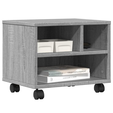 vidaXL Βάση Εκτυπωτή με Ρόδες Γκρι Sonoma 41x32x34,5 εκ.