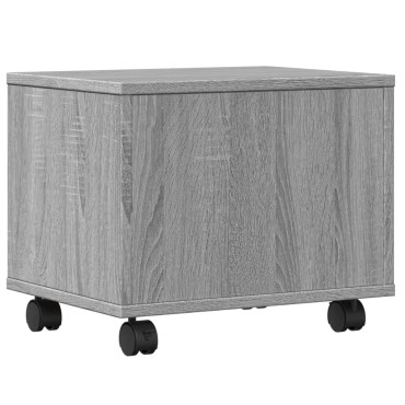 vidaXL Βάση Εκτυπωτή με Ρόδες Γκρι Sonoma 41x32x34,5 εκ.