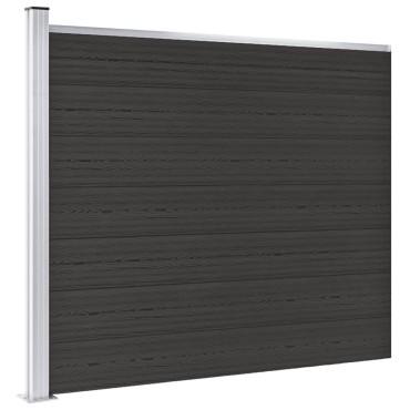 vidaXL Πάνελ Περίφραξης Μαύρο 175x146cm από WPC