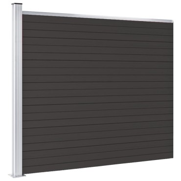 vidaXL Πάνελ Περίφραξης Μαύρο 175x146cm από WPC