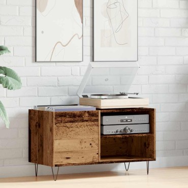 vidaXL Δισκοθήκη Παλιό Ξύλο 84,5x38x48cm από Επεξεργασμένο Ξύλο