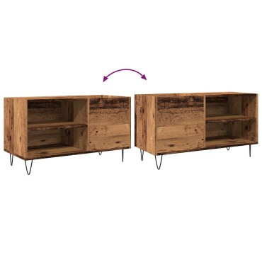 vidaXL Δισκοθήκη Παλιό Ξύλο 84,5x38x48cm από Επεξεργασμένο Ξύλο