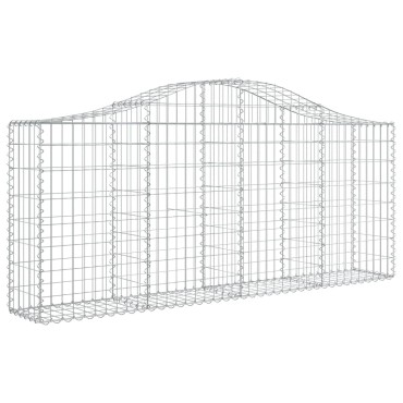 vidaXL Συρματοκιβώτια Τοξωτά 50 τεμ. 200x30x80/100 εκ. Γαλβαν. Ατσάλι