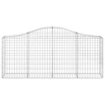 vidaXL Συρματοκιβώτια Τοξωτά 50 τεμ. 200x30x80/100 εκ. Γαλβαν. Ατσάλι