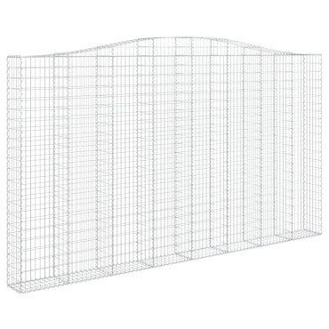 vidaXL Συρματοκιβώτια Τοξωτά 3 τεμ. 400x30x220/240 εκ. Γαλβαν. Ατσάλι
