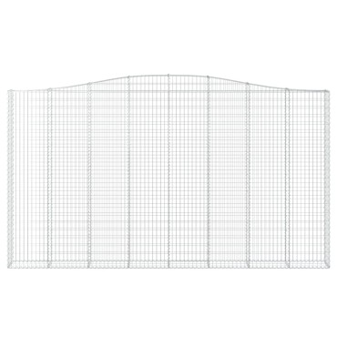 vidaXL Συρματοκιβώτια Τοξωτά 3 τεμ. 400x30x220/240 εκ. Γαλβαν. Ατσάλι