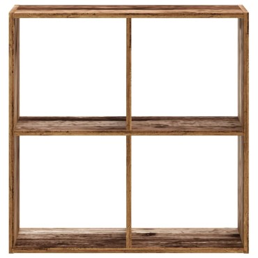vidaXL Βιβλιοθήκη Όψη Παλαιού Ξύλου 68,5x32x68,5cm Επεξεργασμένο Ξύλο 1 τεμ.