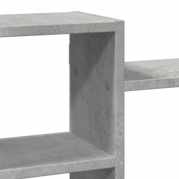 vidaXL Ραφιέρα Τοίχου Γκρι Σκυροδέματος 129x18x42cm από Επεξ. Ξύλο 1 τεμ.