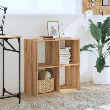 vidaXL Βιβλιοθήκη Αρτισιανή Δρυς 68,5x32x68,5cm Επεξεργασμένο Ξύλο 1 τεμ.