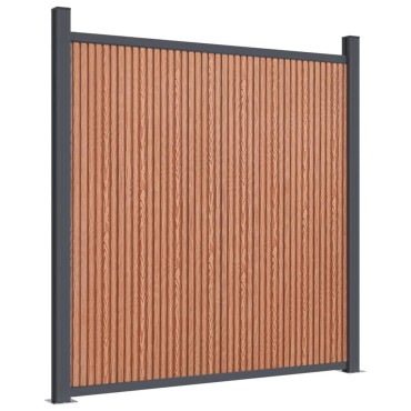 vidaXL Πάνελ Περίφραξης Καφέ 699 x 186 εκ. από WPC