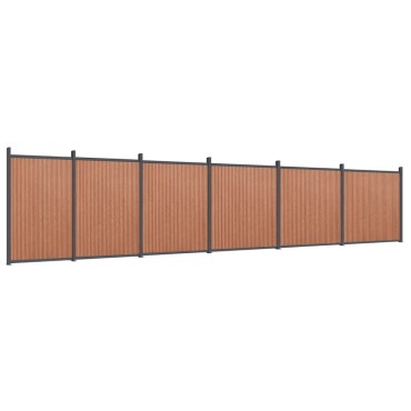 vidaXL Πάνελ Περίφραξης Καφέ 1045x186cm από WPC